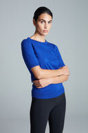 Knit | top | Half - length | cotton knit | Kie | Blue Purple Knit - shop_name