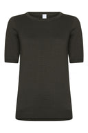 Knit | top | Half - length | cotton knit | Kie | Army Green - shop_name