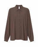 Blouse | Recycled Light Travel | Iwai | Cacao