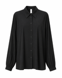 Blouse | Recycled Light Travel | Iwai | Deep Black