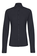 Bluse | Regular-Travelqualität | Ayaka Closed | Black-Blue