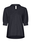 Bluse | Regular-Travelqualität| Gomy | Black-Blue