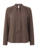 Bluse | Recycled Regular-Travelqualität | Uino | Cacao