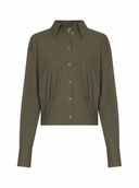 Blouse | Recycled Regular Travel | Yukako | Olive Night