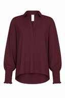 Bluse | Regular-Travelqualität | Yohei | Merlot