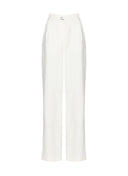 Hose | Leinen-Viskose mit Struktur | Rieka | soft white