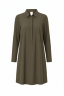 Kleid | Recycled Regular-Travelqualität | Riku | Olive Night