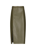 Skirt | Vegan Leather | Kokone | Khaki Green