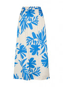Skirt | Satin Viscose Dessin | Mitsuki | Ocean Bloom - shop_name