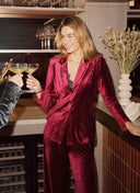 Blazer | Velour Tencel | Sakumi | Wine Red Velvet - shop_name