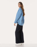 Bluse | Poplin-Stretch | Mieka | Alaskan Blue