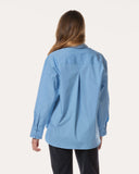 Bluse | Poplin-Stretch | Mieka | Alaskan Blue