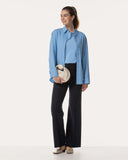 Bluse | Poplin-Stretch | Mieka | Alaskan Blue