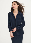 Blouse | Light travel jersey | Kaemi | Black - Blue - shop_name
