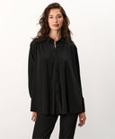 Bluse | Recycled Light-Travelqualität | Milly | Deep Black
