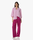 Bluse | Light-Travelqualität mit Dessin | Iwai Dessin | Pink Lady Stripe