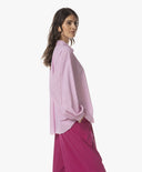 Bluse | Light-Travelqualität mit Dessin | Iwai Dessin | Pink Lady Stripe
