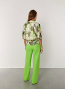 Top | Satin Viscose Dessin | Fusami | Fluor Flower - shop_name