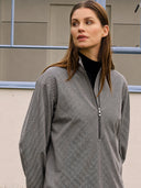 Blouse | Piqué-Travelqualität | Shiba | black check