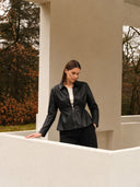 Blouse | Vegan Leather | Akita | Black