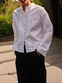 Blouse | Cotton Stretch | Mitsuyo | White - shop_name