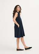 Kleid | Regular-Travelqualität | Amya | Black-Blue