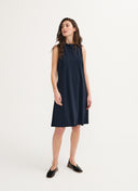 Dress | Travel Jersey | Amya | Black-Blue