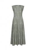 Dress | Regular Travel Print | Tami Dessin | Dusky Green Structure - shop_name