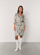 Dress | Satin Viscose Dessin | Maro | Butterfly - shop_name
