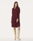 Kleid | Recycled Regular-Travelqualität | Riku | Merlot