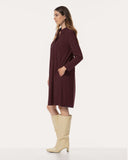 Kleid | Recycled Regular-Travelqualität | Riku | Merlot