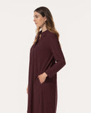 Kleid | Recycled Regular-Travelqualität | Riku | Merlot