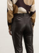 Pants | Lambs Leather | Akimi | Aubergine Leather - shop_name