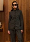 Jacket | Jersey Wool Blend | Celia | Antra/Black Stripe - shop_name