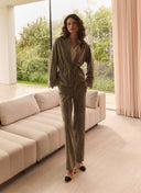 Jacket | Regular Travel Print | Sango | Dusky Green Structure - shop_name