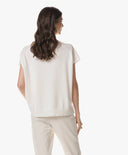 Strick | Leinen-Baumwolle Rec. Pol. | Yunea | white linen