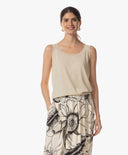 Knits | Linen Cotton Rec. Pol. | Ouka | Sand