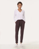 Pantalon | Bonded Travel | Hita | Merlot