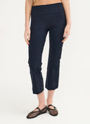 Hose | Cropped Flare | Travelqualität | Kaya | Black-Blue
