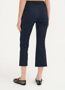 Hose | Cropped Flare | Travelqualität | Kaya | Black-Blue