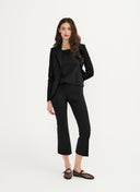 Hose | Cropped Flare | Travelqualität | Kaya | Deep Black