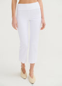 Hose | Cropped Flare | Travelqualität | Kaya | White