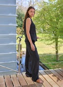 Pants | Linen | Hirsako | Black linen - shop_name