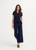 Pantalon | Recyled Comfort Travel | Kona Comfort | Black-Blue