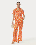 Pantalon | Polyester Satin Stretch | Taky | Sunburst bubbles