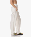 Hose | Leinen-Viskose mit Struktur | Rieka | soft white