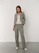 Pantalon | Regular Travel Print | Taro Dessin | Dusky Green Structure