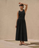 Kleid | Baumwoll-Stretch | Piyori | Deep Black