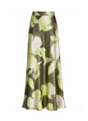 Rock | Satin-Viskose Dessin | Rikana | Fluor Flower