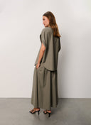 Skirt | Cotton Lyocell Stretch | Kaneko | Smockey Olive - shop_name